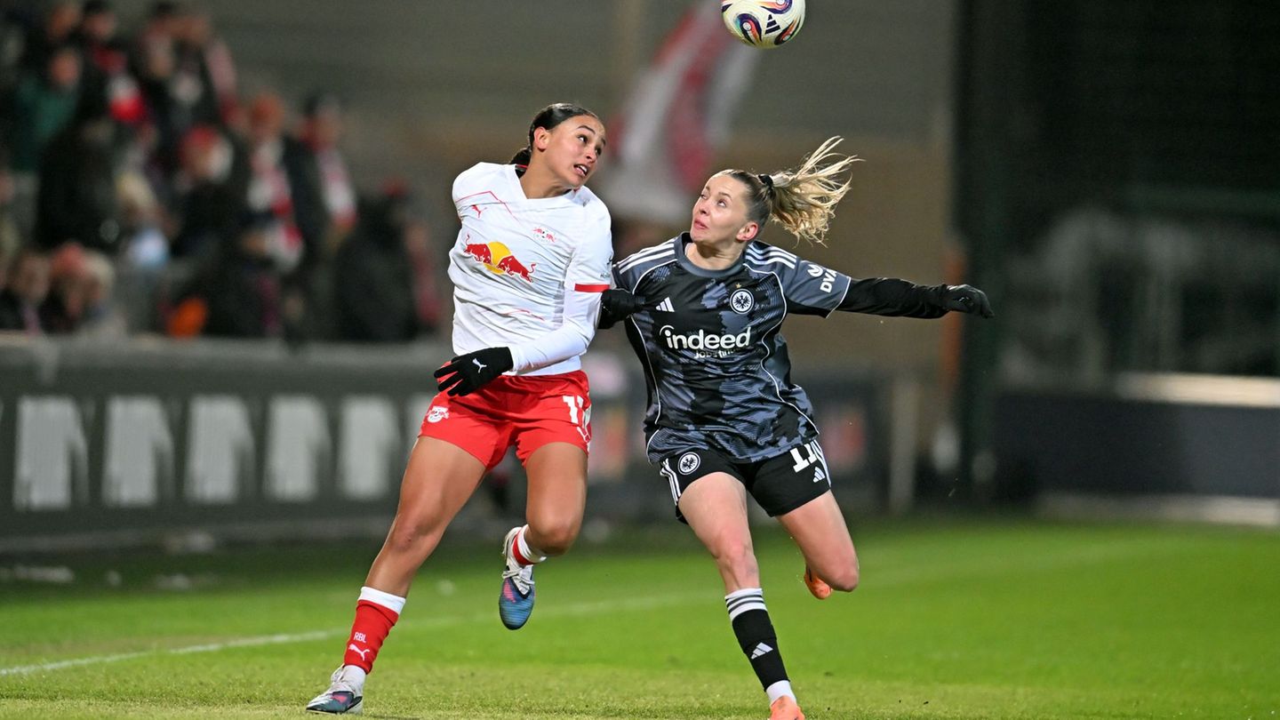 Lisa Baum (RB Leipzig) erzielte in Hamburg den wichtigen Ausgleich. (Archivbild) Foto: Jennifer Brückner/dpa
