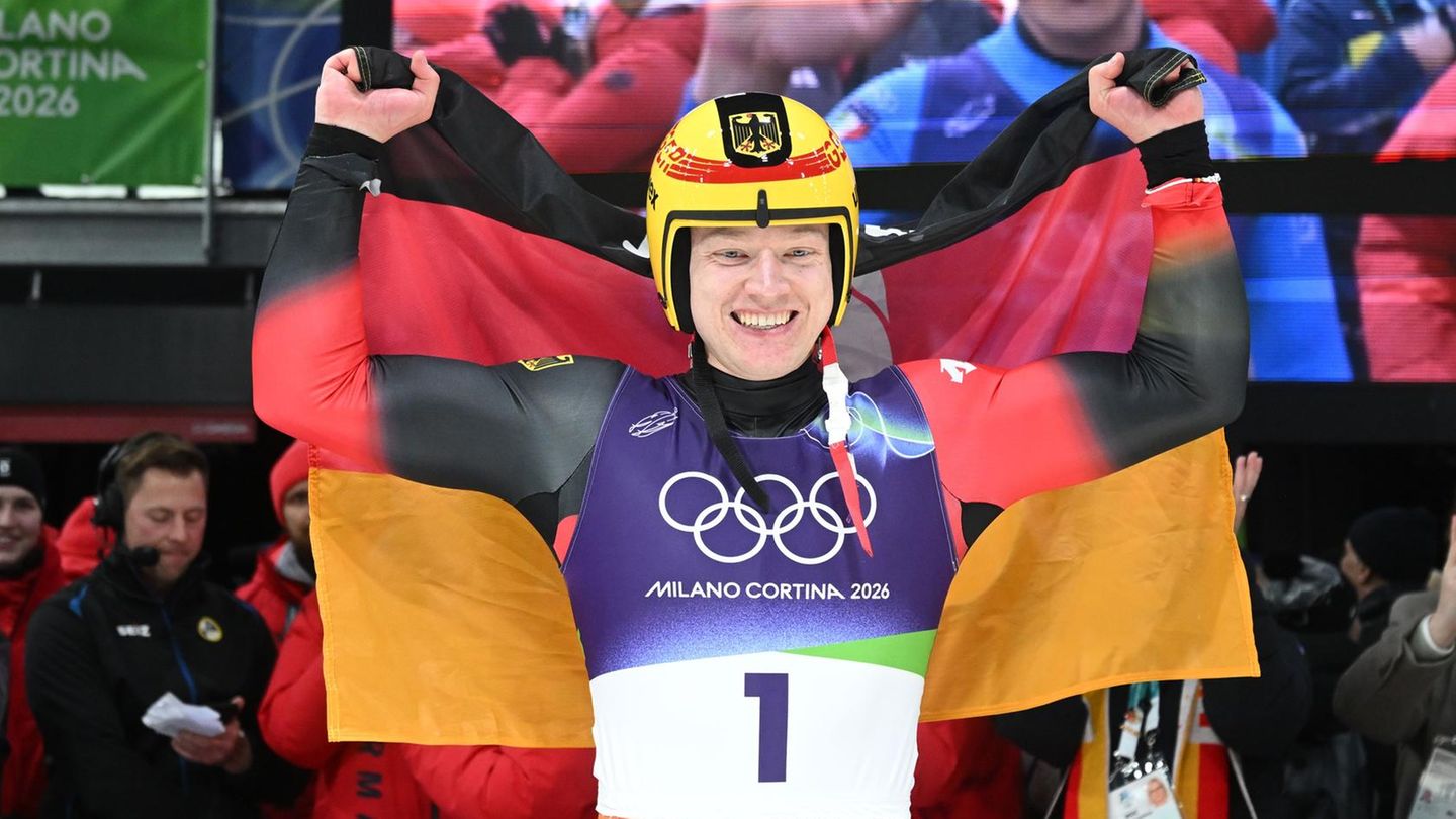 Rodel-Weltmeister Max Langenhan holt die erste deutsche Goldmedaille bei den Olympischen Winterspielen 2026