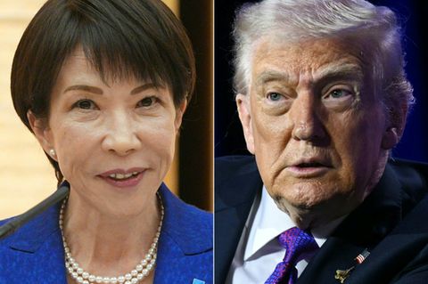 Takaichi (l.) und Trump