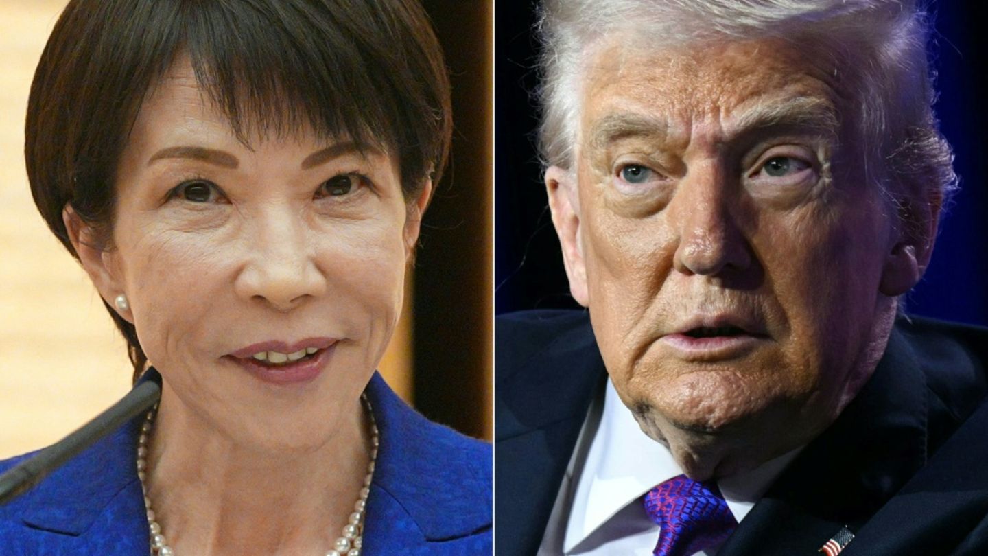Takaichi (l.) und Trump