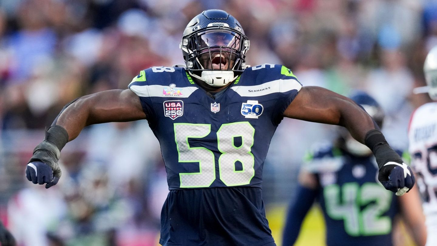 Die Seattle Seahawks mit Verteidiger Derick Hall dürfen jubeln (Super Bowl)