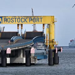 Auch am Überseehafen Rostock gibt es stichprobenartige Einreisekontrollen. Foto: Bernd Wüstneck/dpa
