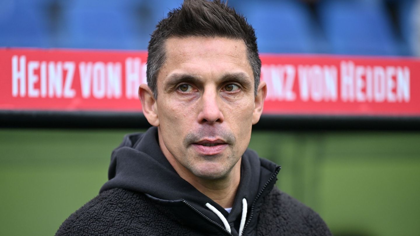 Kiels Trainer Marcel Rapp. Foto: Swen Pförtner/dpa