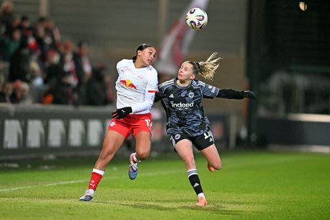Lisa Baum (RB Leipzig) erzielte in Hamburg den wichtigen Ausgleich. (Archivbild) Foto: Jennifer Brückner/dpa