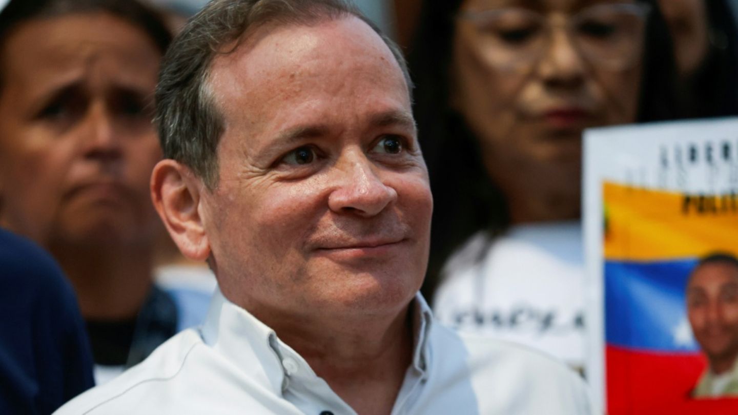 Juan Pablo Guanipa nach seiner Freilassung