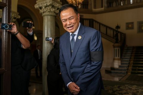 Anutin Charnvirakul am Montag in Bangkok