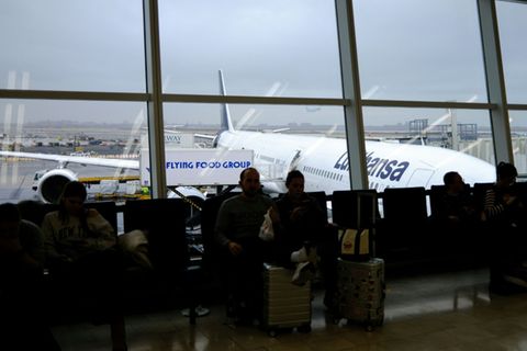 Lufthansa-Flug am Flughafen New York