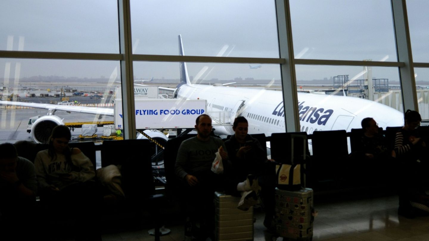 Lufthansa-Flug am Flughafen New York