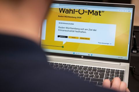 Seit Montag ist der Wahl-O-Mat für die Landtagswahl in Baden-Württemberg online. Foto: Marijan Murat/dpa