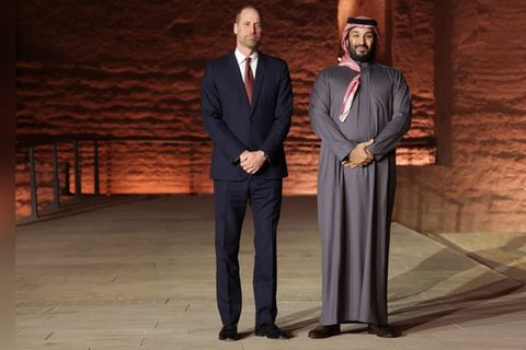 Prinz William erhielt eine Führung von Kronprinz Mohammed bin Salman durch eine historische Stätte.