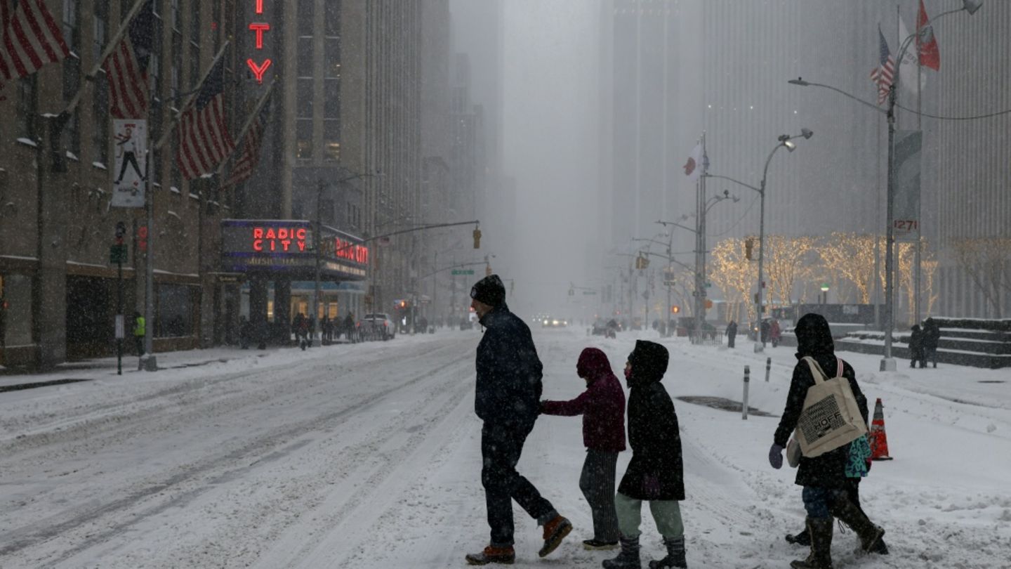 Wintersturm in New York Ende Januar