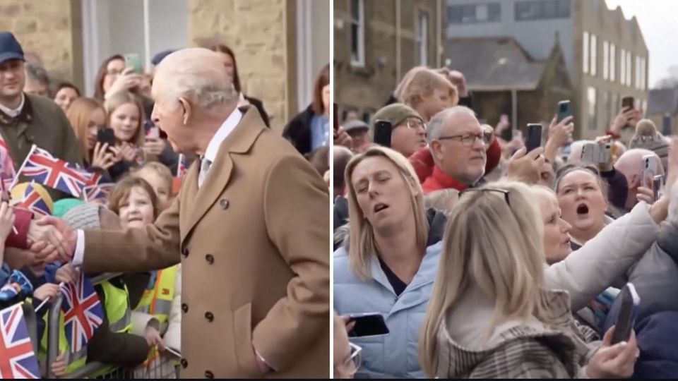 Mann konfrontiert Charles mit Epstein – die Menge stöhnt