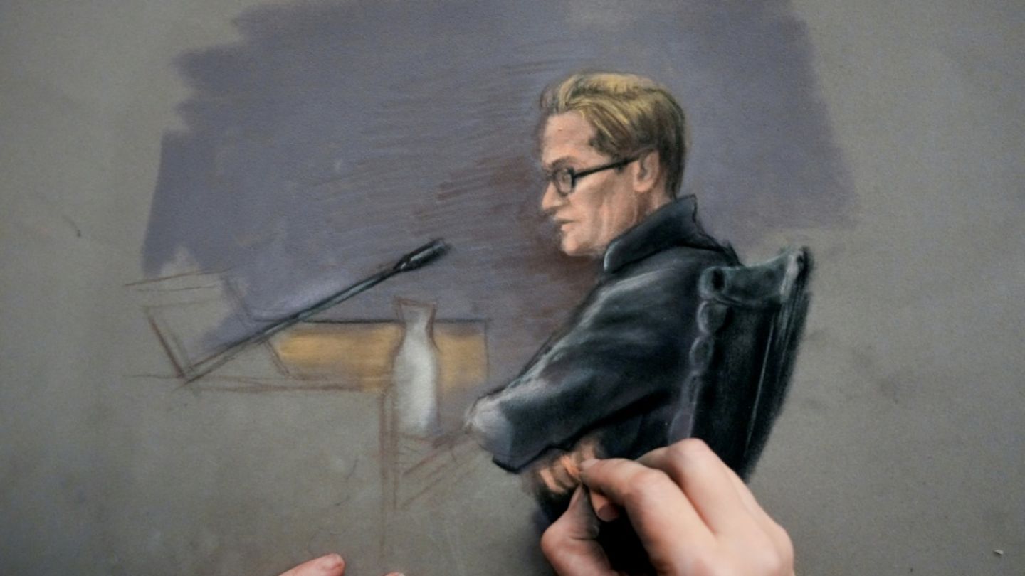 Gerichtszeichnung von Marius Borg Hoiby