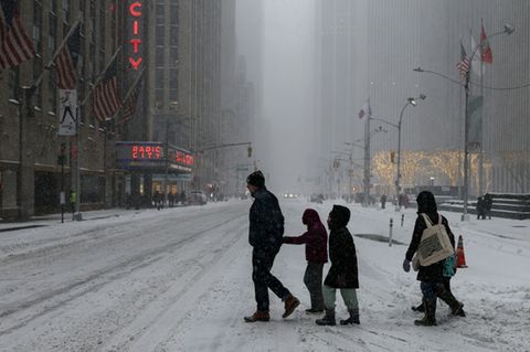 Wintersturm in New York Ende Januar