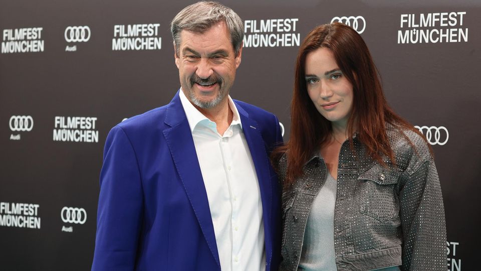 Markus Söder, bayerischer Ministerpräsident (CSU) und seine Tochter Gloria Burkandt