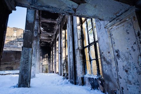 Auf dem Bogensee-Areal in Wandlitz wurde ein Gebäude durch ein Feuer zerstört. Es gehörte zu DDR-Zeiten zur ehemaligen Hochschul
