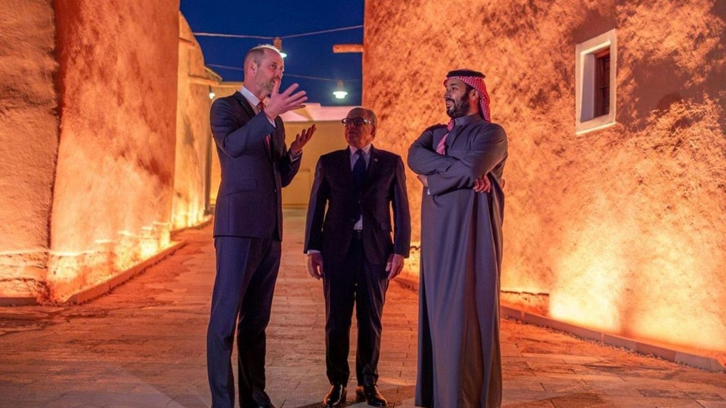 William und Mohammad bin Salman in At-Turaif