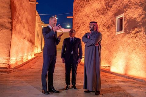 William und Mohammad bin Salman in At-Turaif