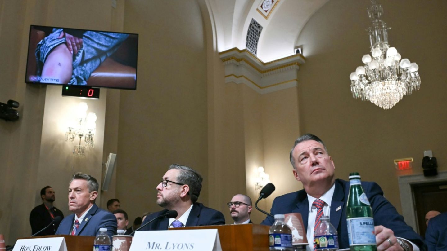 ICE-Chef Lyons (re.) bei der Anhörung