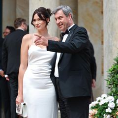 Markus Söder und seine Tochter Gloria-Sophie Burkandt bei der Eröffnung der Bayreuther Festspiele