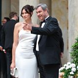 Markus Söder und seine Tochter Gloria-Sophie Burkandt bei der Eröffnung der Bayreuther Festspiele