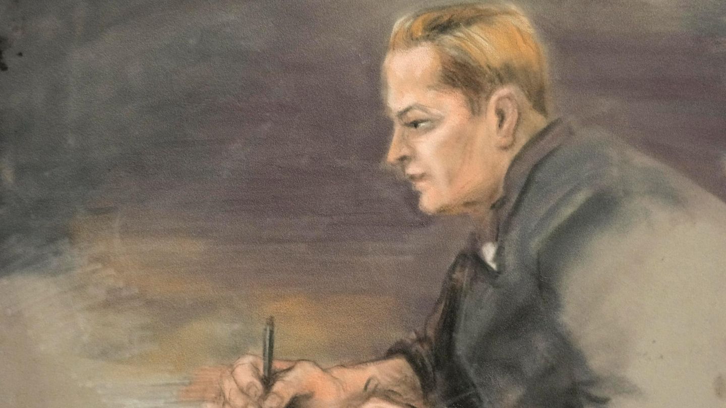 Gerichtszeichnung von Marius Borg Hoiby