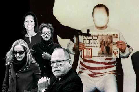 Prominente Opfer von Entführungen in einer Collage