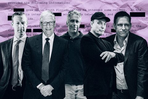 Eine Parallelgesellschaft der Superreichen: Mark Zuckerberg, Bill Gates, Jeffrey Epstein, Elon Musk, Peter Thiel