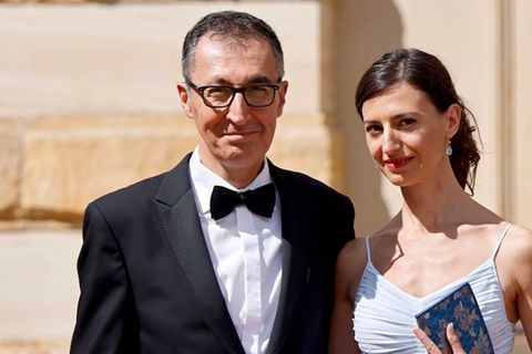 Cem Özdemir und Flavia Zaka bei den Richard-Wagner-Festspielen 2025.