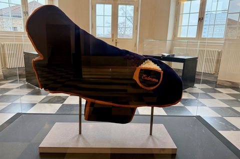 Im Hessischen Landesmuseum Kassel können Besucher rätseln: Trug Kaisers Dackel Erdmann wirklich diesen Mantel? Foto: Nicole Schi