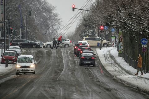 Straßenkreuzung in Frankfurt am Main