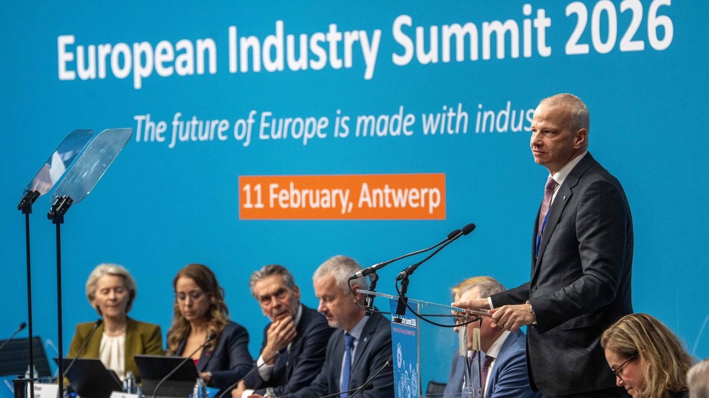 BASF-Chef Markus Kamieth zeigte sich unzufrieden mit der Foto: Jonas Roosens/Belga/dpa