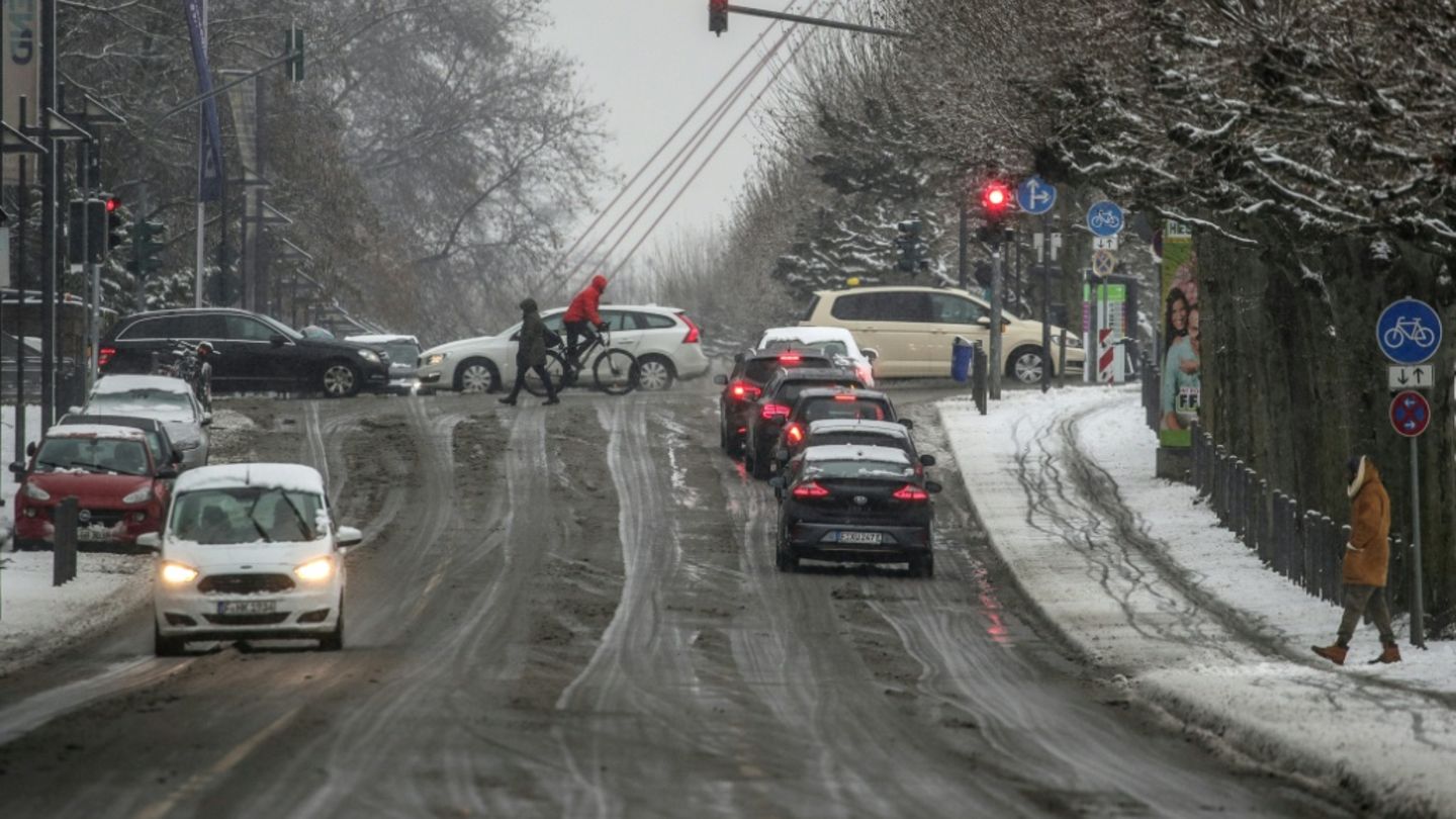 Straßenkreuzung in Frankfurt am Main