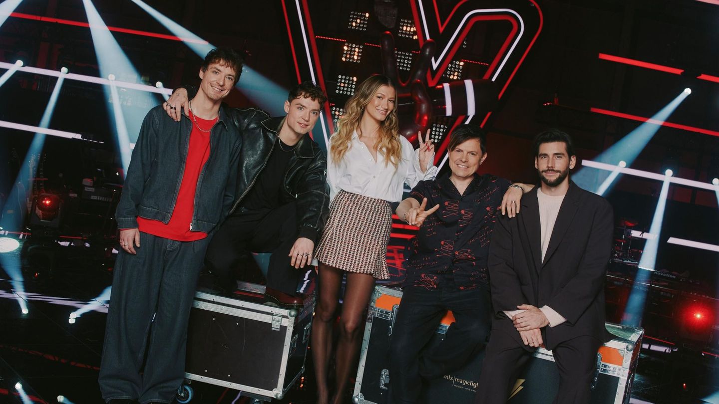 Von links: HE/RO, Leony, Michael Patrick Kelly und Alvaro Soler sind die Coaches der 14. Staffel "The Voice Kids".
