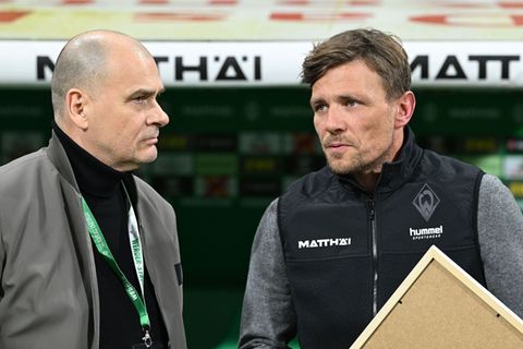 Werder-Boss Klaus Filbry hält weiter zu Sport-Geschäftsführer Clemens Fritz. (Archivbild) Foto: ---/dpa