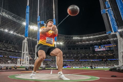 Merlin Hummel wird beim Meeting in Dresden Ende Mai antreten. (Archivbild) Foto: Michael Kappeler/dpa