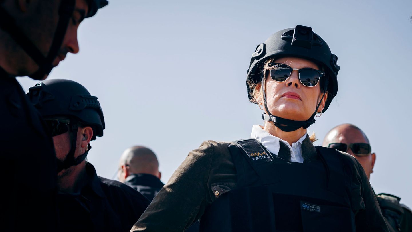 Als erste deutsche Politikerin nach dem Überfall der Hamas vom 7. Oktober im Gazastreifen: Bundestagspräsidentin Klöckner Foto: