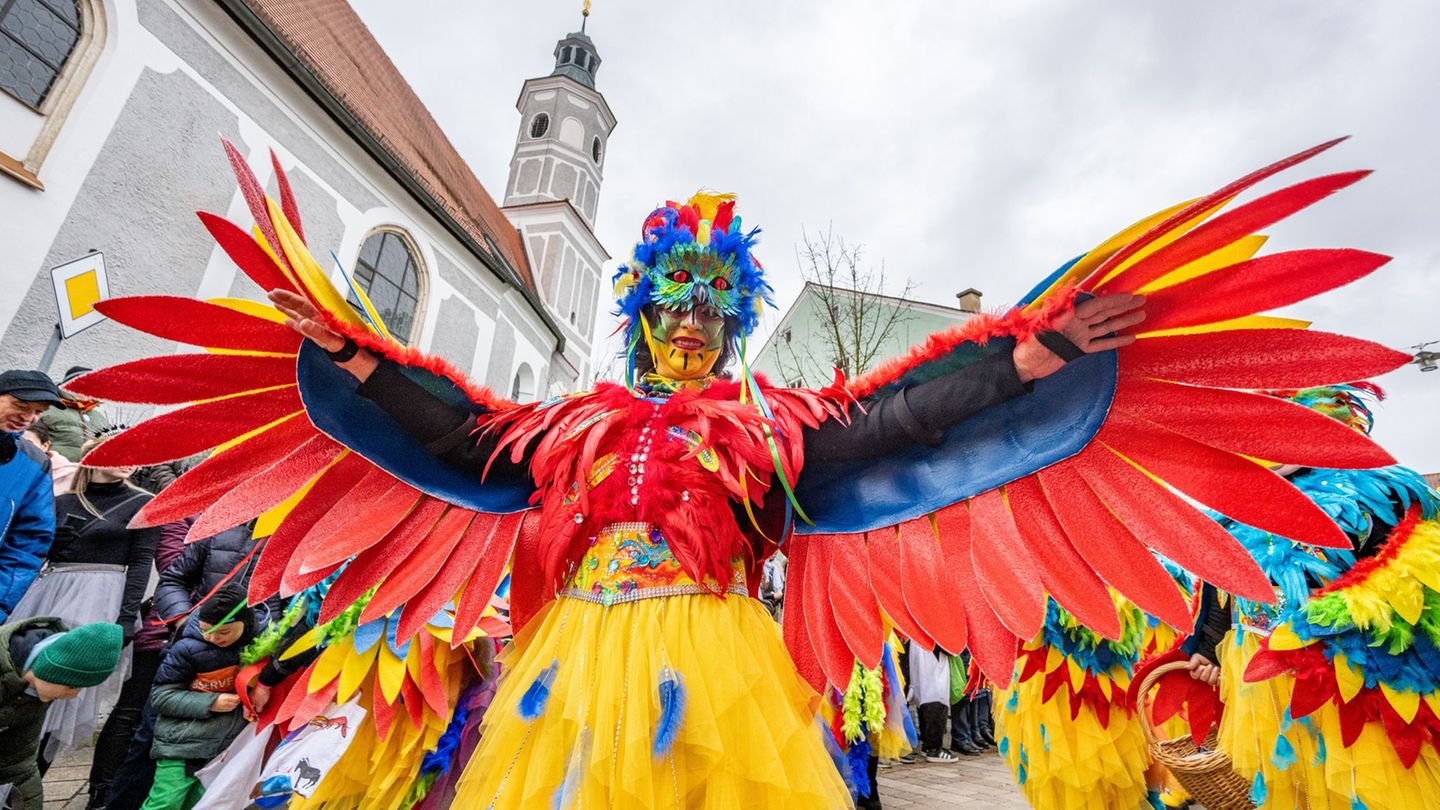 Fantasievolle Kostüme sind beim Chinesenfasching zu sehen. Foto: Armin Weigel/dpa