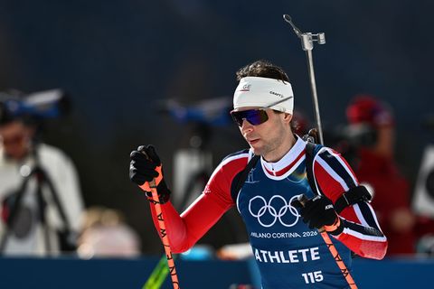 Sturla Holm Laegreid beim Training in Antholz. Foto: Hendrik Schmidt/dpa