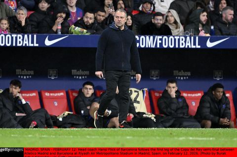 Flick beim Spiel gegen Atletico Madrid