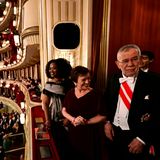 Opernsängerin Pretty Yende (l.), Doris Schmidauer und Bundespräsident Alexander van der Bellen
