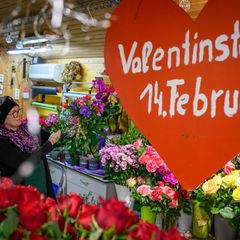 Blumen werden gerne an Valentinstag als Liebesbeweis geschenkt. (Symbolbild) Foto: Patrick Pleul/dpa