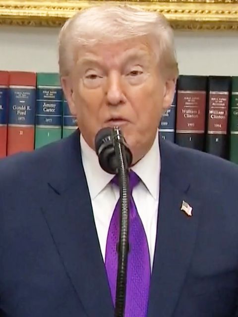 Donald Trump bei einer Pressekonferenz.