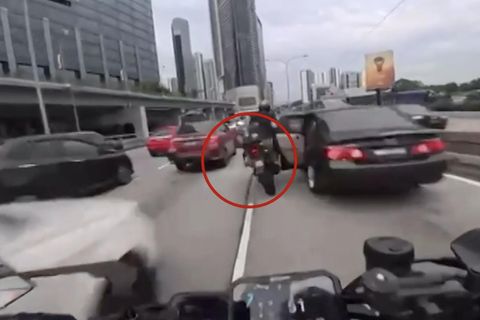 Ein Motorradunfall in Malaysia