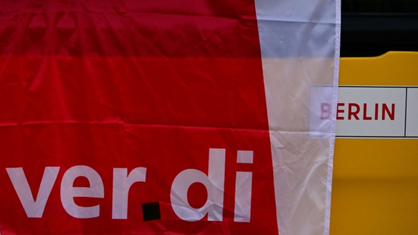 Verdi-Flagge bei Streik