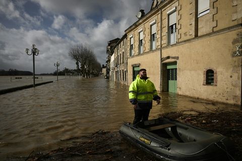 Überschwemmung in La Réole