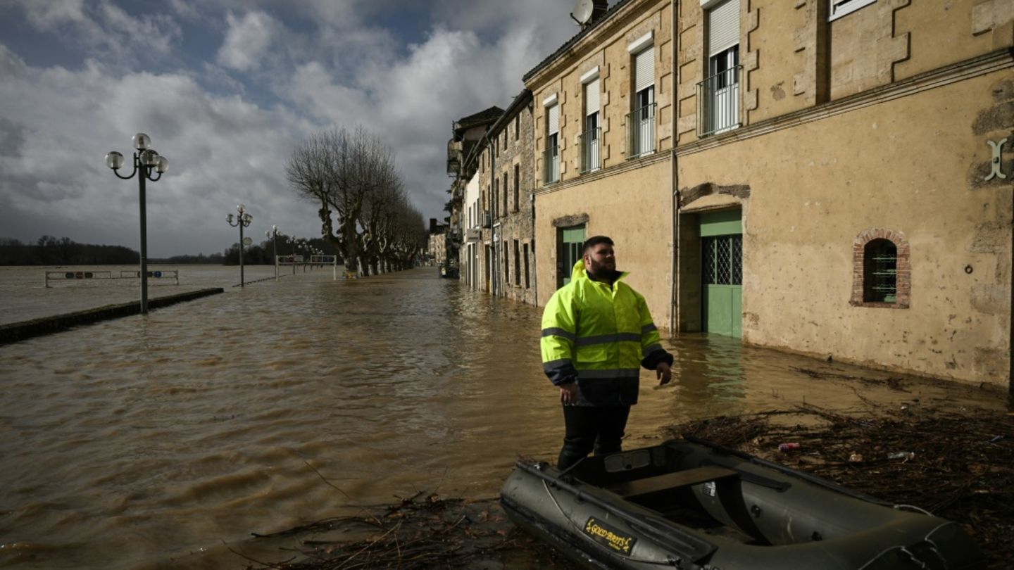 Überschwemmung in La Réole