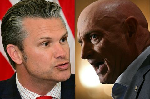 Pentagon-Chef Hegseth (links) und Senator Mark Kelly