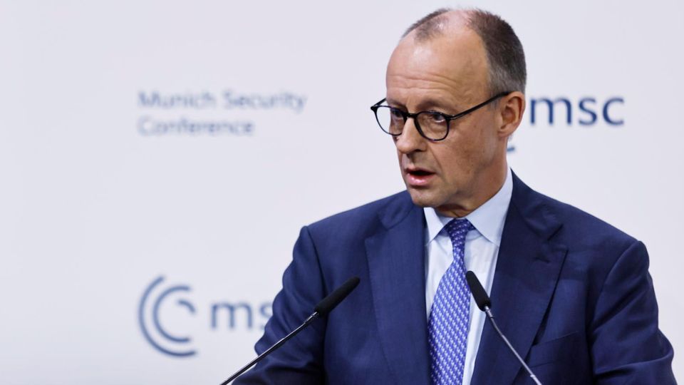 MSC-Rede in voller Länge: Als es ernst wird, wechselt Merz ins Englische