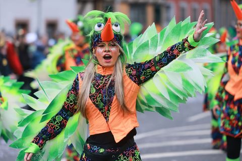 Der Faschingsumzug zieht am Samstag durch Wasungen in Südthüringen (Archivbild) Foto: Michael Reichel/dpa
